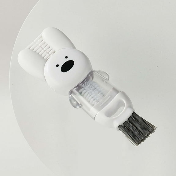 FHBVT 4 In 1 Cup Lid Cleaning Brush Bottle Cleaner Kitchen Glass Lid Brush With 180° Rotating Handle Dual Head Design For Teapot Flask Straw Tumbler Vase Deep Cleaning Household Use