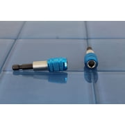 TEMO 2 pc Quick Release Security Screwdriver Bit Holder Impact Ready, 1/4 Inch (6 mm) Hex Shank