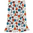 Zufioo Color Balls Fleece Blanket Queen Size,Plush Bed Blanket,Ultra