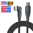 thumbnail image 6 of 180 Rotate Digital Product Digital Display PD 100W Fast Charger Display Cable Cord Cable Type C to Type C RED 1.8M, 6 of 8