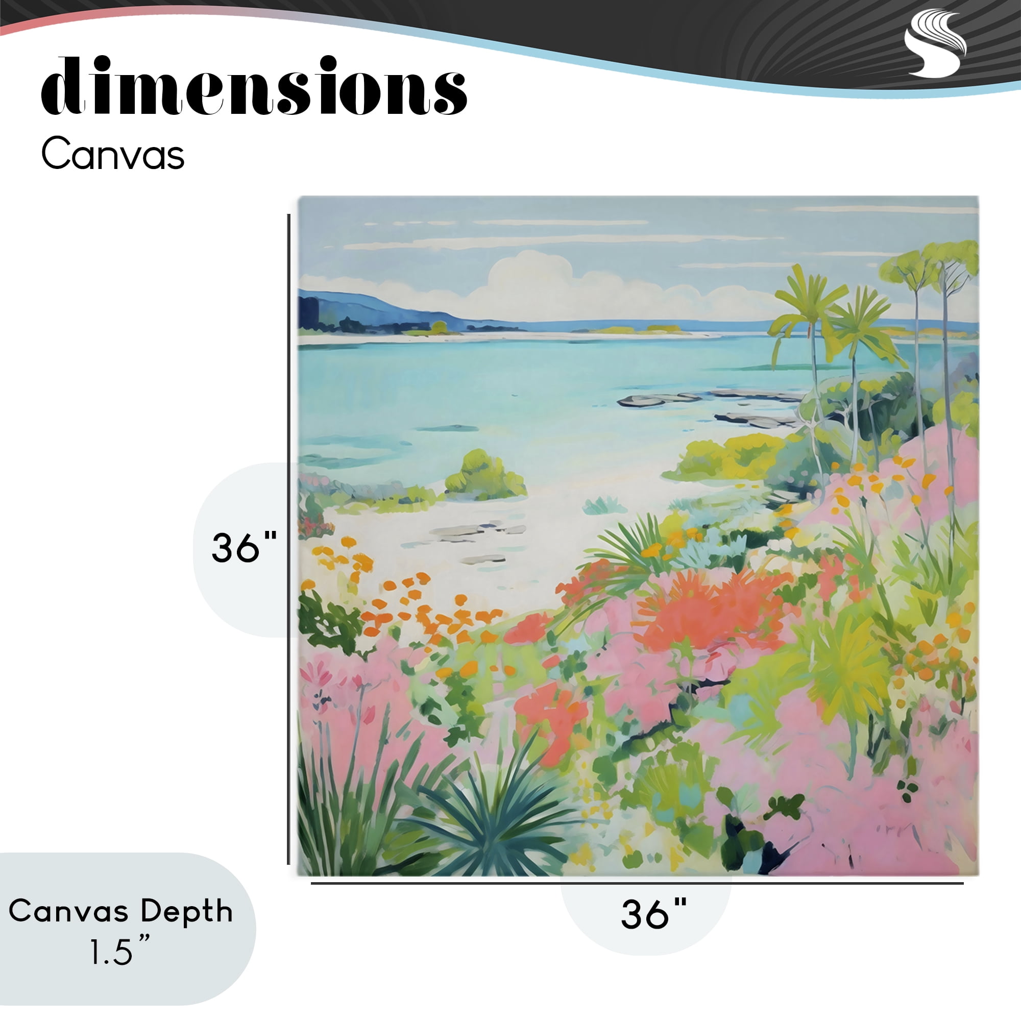 Stupell Industries Tropical Coast Blooming Shoreline Canvas Wall Art, design by Creative Studio