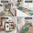 thumbnail image 5 of Teal Gold Wave Marble Pattern Kitchen Rugs Sets Of 3,Kitchen Runner Rugs Non Skid Washable,Decorative Kitchen Floor Mats for Kitchen,Sink,Laundry,17"x30"+ 17"x47" + 17"x59", 5 of 6