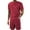 Wine, variant on Miqool Mens Big & Tall Short Sets 2 Piece Outfits Summer Tracksuits Casual Short Sleeve T-Shirt and Shorts Set with Pockets