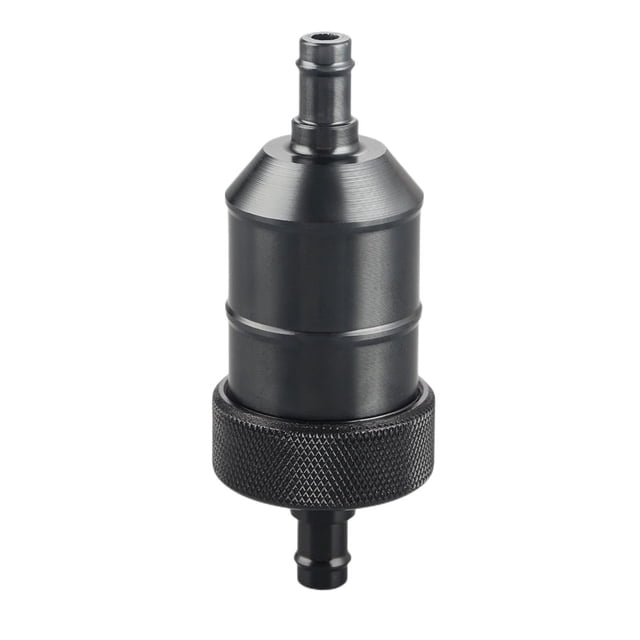 Btafrte Filtro Gas 8 Mm Limpiador Gasolina Aleación Aluminio para Moto (negro)