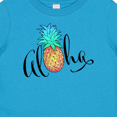 thumbnail image 4 of Inktastic Aloha- in cursive with pineapple rainbow colors Boys or Girls Baby T-Shirt, 4 of 5