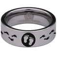 thumbnail image 2 of Footprints Tungsten Carbide Ring, 2 of 9
