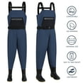 thumbnail image 5 of ANMINY Fishing Chest Waders, Fishing Waders for Men Women Waterproof Hunting Chest Wader with Bootfoot Belt Breathable Lightweight Black Blue, 5 of 8