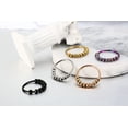 thumbnail image 5 of 5pcs Anti Anxiety Ring Set for Men Women Silver Gold Rose Gold Black Rainbow Spinner Rings with 10 Beads Stainless Steel Stress Relief Band Ring, 5 of 5