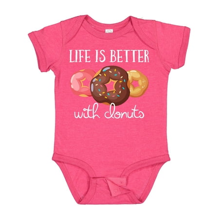 

Inktastic Life is Better with Donuts Gift Baby Boy or Baby Girl Bodysuit