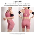 thumbnail image 2 of 1 Pair Women Arm Compression Sweating Protector Sleeve Portable Rubber Lining Fast Sweating Reusable Washable Basketball Yoga Protector Wraps Red, 2 of 9