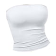 thumbnail image 4 of Gsakboxl Womens Tank Tops 2026 New Independent Station Women Strapless Tube Top Slim Fit Sleeveless Crop Camisole Basic No Shoulder Elegant Fashion Summer Daily Layering Blouse White S, 4 of 4