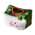 thumbnail image 2 of Lssam Christmas Kleenex Box Cover, Holiday Tissue Box Holder, Modern Snowman Santa Claus Pattern, Comfortable & Durable, for Home Office Countertop Decoration, 2 of 9