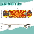 thumbnail image 2 of 31'' Complete Skateboard 7 Layer Canadian Maple Double Kick Deck Skateboards bolt abstract geometric red yellow Skate Board for Beginner Adult Gifts, 2 of 5