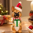 thumbnail image 4 of Clerance! 7.87" Lighted Blow Mold Dog Indoor/Outdoor Christmas Decoration, Multicolor, Holiday Statue for Tabletop Mantel Covered Porch Home Christmas Gift, 4 of 6