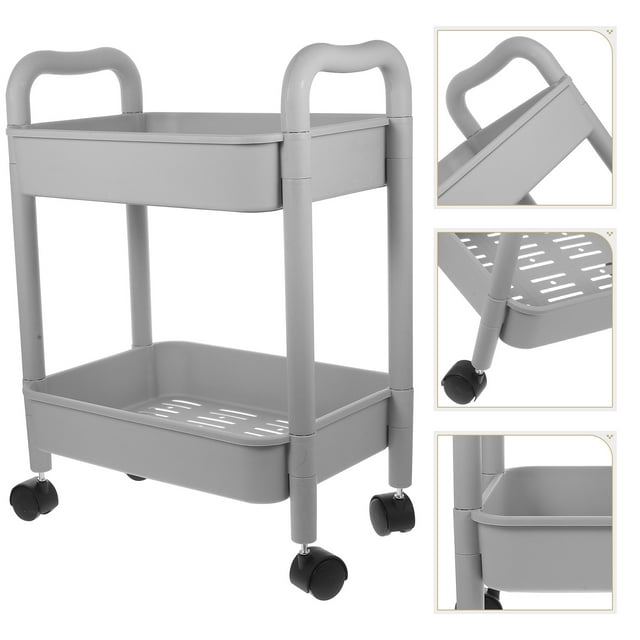 Chariot de Rangement Roulant sur Roues pour Salle de Bain et Cuisine 1 Ensemble