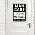thumbnail image 6 of BTFSigns 8" x 12" Man Cave Sign, Wall Decoration Aluminum Sign High Precision Printing, Water Proof, Men Only Room Decor, My Cave My Rules for Garage, 6 of 6
