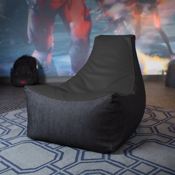 Jaxx Pixel Gamer Chair - Game Room / Home Theater Bean Bag Chair, Black