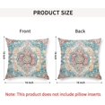 thumbnail image 3 of Boho Pillow Covers 16"x16" Set of 2 Carpet Pink Blue Vintage Throw Pillow Case Soft Square Decorative Pillowcases for Home Decor Sofa Car Living Room, 3 of 6