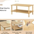 thumbnail image 6 of Modern Coffee Table For Living Area, Rectangular 2 With Open Storage, Solid Wood & , Stable And , Low Maintenance Cost Room, + Structure, Easy Assembly Steps, Protects Floor Surface Efficiently, 6 of 6