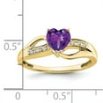 thumbnail image 2 of Primal Gold 10 Karat Yellow Gold Amethyst and Diamond Ring, 2 of 4