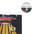 thumbnail image 5 of Yayeee Shower Curtain with Hooks 72"x72" Waterproof Fabric Bathroom Hanging Decor, Red UFO, 5 of 5