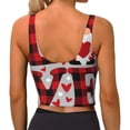thumbnail image 4 of Uemuo Buffalo Plaid Love And Gnome Pattern Women's Sports Bra - High Impact Support, Breathable, and Comfortable Athletic Bra for Running, Yoga, and Workouts, 4 of 9