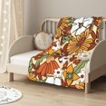 70S Retro Floral Pattern Blanket for Couch Bed Throw Blanket, Aesthetic