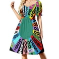 thumbnail image 3 of Vestido de manga corta Dragon's Ramen para mujer, vestidos largos, vestido de playa para mujer, elegante vestido de lujo., 3 of 7