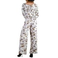 thumbnail image 3 of Doublju Womens Sexy V Neck Long Sleeve Waist Band Jumpsuit With Plus Size, 3 of 4