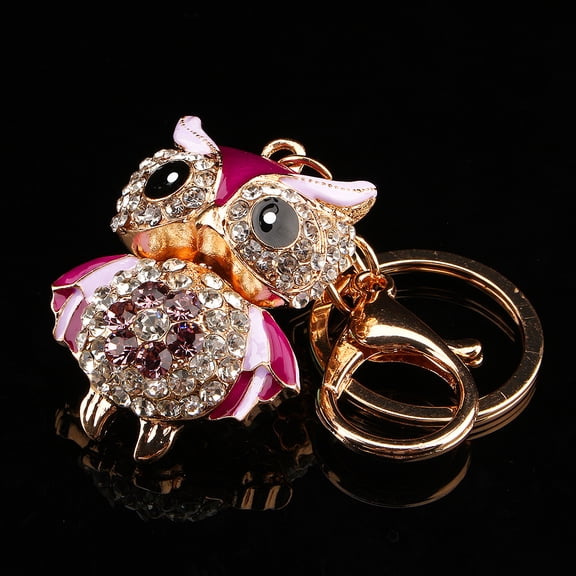 ANGGREK Blingbling Keychain, Purple Owl Keychain For Women's For Car Key Chain For Bag Purse Pendant For Girl