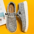 thumbnail image 6 of Mens Casual Canvas Slip-on Loafers Shoes Men Lightweight Boat Shoes Comfortable Softsole Walking Shoes 6.5 US Men Gray,9.45" Heel to Toe, 6 of 7