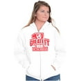 thumbnail image 4 of Number 1 Greatest Mom in the World Womens Plus Size Graphic Zipper Hoodie Brisco Brands 5X, 4 of 5