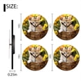 thumbnail image 2 of Battery Operated Analog Wall Clocks Non-Ticking Silent Modern Clock Decorative for Home,Office-Cute Kitten Sits In The Flower Basket(16inch), 2 of 4