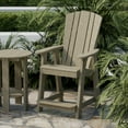 thumbnail image 3 of Wildridge Heritage Balcony Counter Chair, Weathered Wood - Outdoor Weather Resistant Recycled Plastic Furniture for Patio, 3 of 4