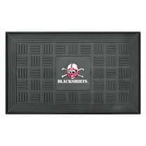 Nebraska Cornhuskers Door Mat Medallion 19x30 Blackshirts Logo - Special Order