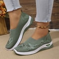 thumbnail image 5 of Domzle Orthopedic Shoes for Women Wide Width Breathable Comfortable Lightweight Slip on Sneakers Non Slip Arch Support 2026 New Womens Walking Shoes Green, 5 of 6
