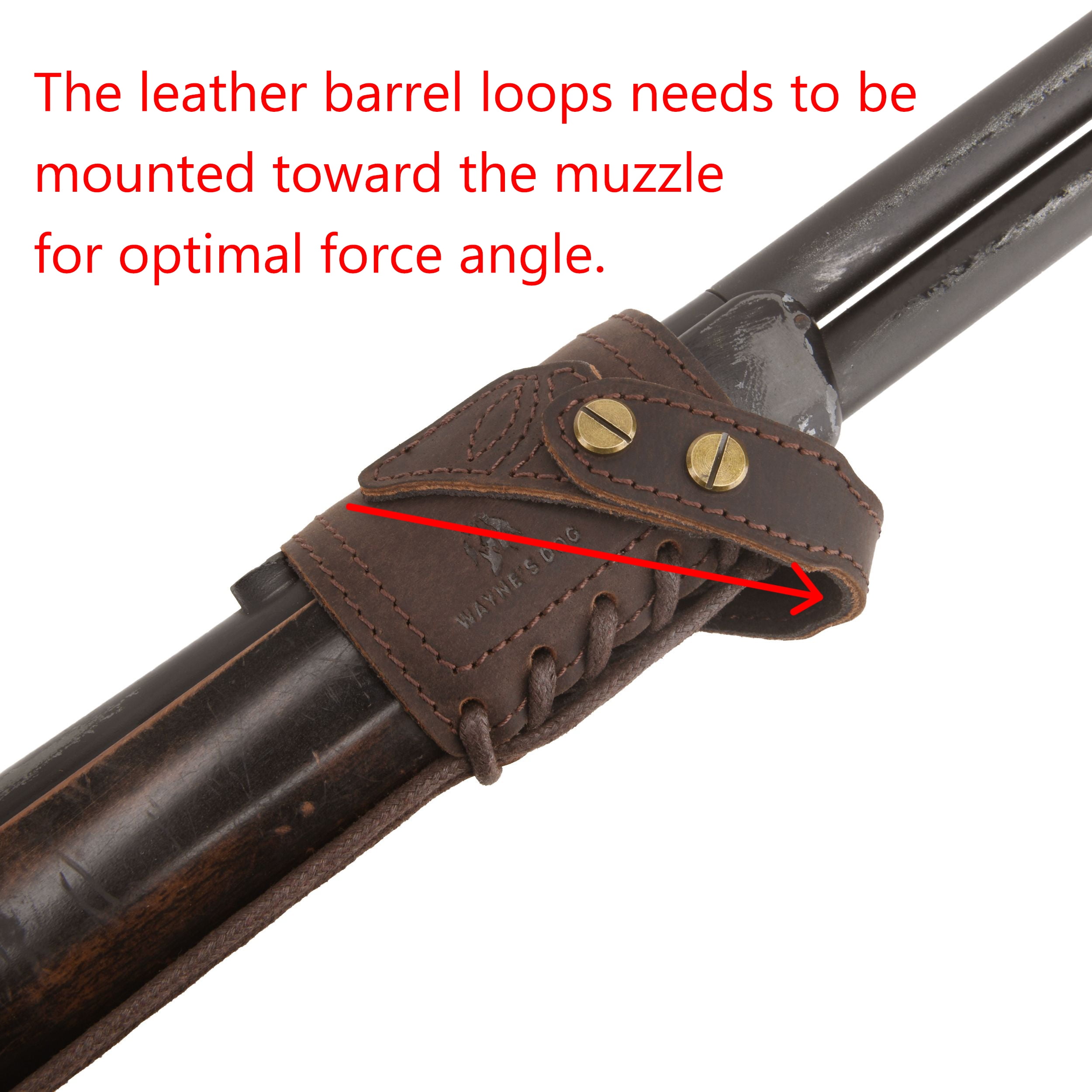 WAYNE'S DOG No Drill Leather Gun Recoil Pad Buttstock +Gun Barrel Mount+Sling