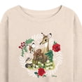 thumbnail image 3 of Disney Bambi - Christmas - Family In The Forest - Women's Lightweight French Terry Long Sleeve Shirt, 3 of 5