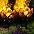 thumbnail image 1 of Luz LED solar de metal con forma de tulipán para exterior Strackvial, 2 piezas, 1 of 9