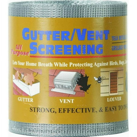 Saint Gobain Fcs9609-M 6 X 100' Bright Aluminum Gutter/Vent Screen Pk 100