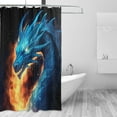 thumbnail image 2 of Coolnut Blue Dragon Shower Curtain Waterproof Fabric Shower Curtain 60" W x 72" H Shower Curtain Set with Hooks for Bathroom Decor, Machine Washable, 2 of 6