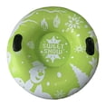 thumbnail image 1 of DYNWAVECA Thickened PVC Round Inflatable Snow Tube for Ski Resorts Green, 1 of 6