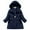 Navy, variant on newwalpole Girls' Winter Puffer Jacket Thickened Overcoat Winter Coat with Fuzzy Lined Hood Waterproof Heavy Parka Warm Navy for Size 3-4 Years