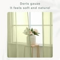thumbnail image 7 of Aooww Extra Long Semi Sheer Curtains 96 Inches with Tiebacks - Lightweight Voile Drapes for Bedroom, Living Room, and Patio Door - Grommet Window Curtains for Light Filtering, 7 of 7