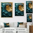 thumbnail image 4 of Designart "Teal Spiral Of Majestic Motion" Abstract Spirals Picture Framed Canvas Art Print, 4 of 5