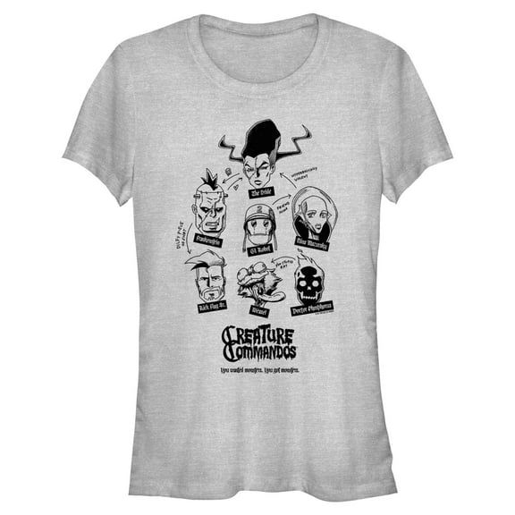 Juniors Creature Commandos You Wanted Monsters T Shirt