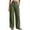 *Army Green, variant on ClodeEU Women's Elastic High Waist Wide Leg Trousers, Casual Work Pants with Pockets Army Green,Women's Plus L