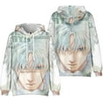 thumbnail image 2 of Silver Basic Fashion Pullover Hoodie For Men And Women SKMT Anime Character Hooded Printed Cosplay Harajuku Adult Sweatshirt 2XL,003-1, 2 of 2