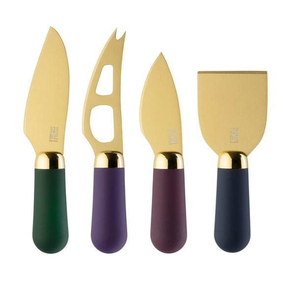 Taylors Eye Witness - Cheese Knife set/4 Deco & Gold Brooklyn