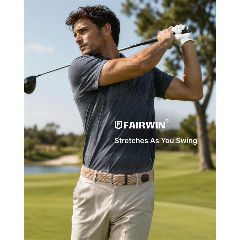 Fairwin Elastic Men's Golf Belt, Braided Nylon photo 7